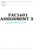FAC1601 ASSIGNMENT 3 SECOND SEMESTER 2023