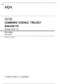 AQA GCSE COMBINED SCIENCE TRILOGY Biology Paper 1H 8464/B/1H Mark scheme June 2023