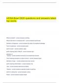    HOSA Bowl 2020 questions and answers latest top score.