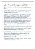c214 Financial Management WGU