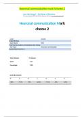 Neuronal communication Mark Scheme 2.