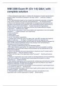 HIM 3380 Exam &num;1 &lpar;Ch 1-6&rpar; Q&A &vert; with complete solution