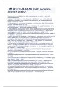 HIM 201 FINAL EXAM &vert; with complete solution 2023&sol;24