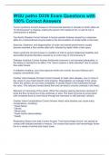 WGU patho D236 Exam Questions with 100&percnt; Correct Answers 
