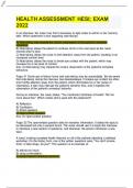 HEALTH ASSESSMENT HESI&semi; EXAM 2022 LATEST