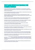 WGU patho D236 Exam Questions with Complete Solutions 