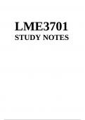 LME3701 STUDY NOTES