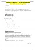 EpisodicFocused SOAP Note Template Patient Information Latest Study Guide
