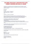TMC NBRC MOCK EXAM QUESTIONS WITH 100&percnt; CORRECT ANSWERS 2023-2024&sol; A&plus; GRADE