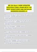 NR 224 Quiz 2 NEW UPDATED 2023/2024 FINAL EXAM WITH 100 BEST QUESTIONS AND DETAILED ANSWERS/GRADED A+ 