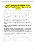 Gmetrix Entrepreneurship & Small Business Practice Exam 1 Questions and Answers