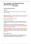 GDL CONTRACT LAW REVISION NOTES  (DISTINCTION LEVEL) 2023 Contract Law Notes