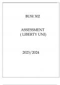 BUSI 302 ASSESSMENT (LIBERTY UNI) 20232024