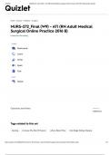 NURS-272&lowbar;Final &lpar;W9&rpar; - ATI &lpar;RN Adult Medical Surgical Online Practice 2016 B