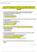 ATI COMP 2023&sol;2024 FORM A & B QUESTIONS AND CORRECT ANSWERS 100&percnt; GUARANTEED SUCCESS A&plus; GRADE