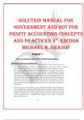 SOLUTION MANUAL FOR GOVERNMENT AND NOT FOR PROFIT ACCOUNTING CONCEPTS AND PRACTICES 9TH EDITION MICHAEL H. GRANOF