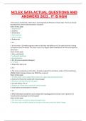 NCLEX SATA ACTUAL QUESTIONS AND  ANSWERS 2023&period;&period; IT IS NGN 100&percnt; CORRECT