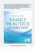 FAMILY PRACTICE GUIDELINES 5TH EDITION CASH GLASS MULLEN UPDATED2023-2024| COMPLETE GUIDE A+|ALL CHAPTERS AVAILABLE|QUESTIONS AND 100% CORRECT ANSWERS