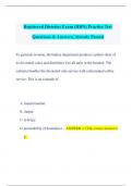 Registered Dietetics Exam &lpar;RDN&rpar; Practice Test Questions & Answers&vert; Already Passed