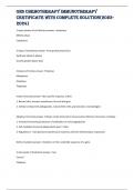 ONS Chemotherapy Immunotherapy Certificate with complete solution&lpar;2023- 2024&rpar; 3 major phases of cell division&colon;answer- Interphase Mitotic phase Cytokinesis 3 steps of interphase&colon;answer- First growth phase &lpar;G1&rpar; Synthesis phase &lpar;S phase&rpar; Second growth phase 