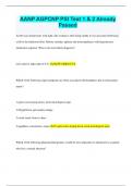 AANP AGPCNP PSI Test 1 & 2 Already Passed