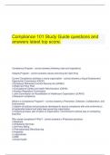  Compliance 101 Study Guide questions and answers latest top score.