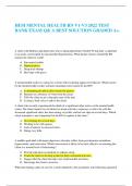 HESI MENTAL HEALTH RN V1-V3 2022 TEST BANK EXAM Q& A BEST SOLUTION GRADED A&plus;&period;