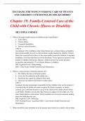 Chapter 19: Family-Centered Care of the Child with Chronic Illness or Disability   Test Bank for Wong's Nursing Care of Infants And Children 11th Edition by Hockenberry