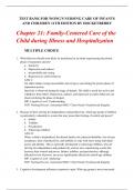 Chapter 21: Family-Centered Care of the Child during Illness and Hospitalization   Test Bank for Wong's Nursing Care of Infants And Children 11th Edition by Hockenberry