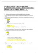 UNIVERSITY OF OTTAWA PSY 2106 EXAM QUESTIONS AND ANSWERS A&plus; BEST GUARANTEED SUCCESS 2023&sol;24 UPDATE chapter 1-12 &period;