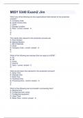 MISY 5340 Exam2 Jim Questions with complete solution 2023&sol;2024
