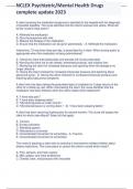 NCLEX Psychiatric Mental Health Drugs complete update 2023&period;