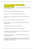 PCT test &lpar;Davita&rpar; with complete solutions 100&percnt; 