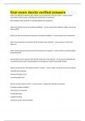 final exam davita verified answers