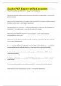 Davita PCT Exam verified answers