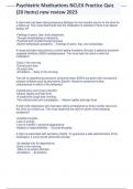 Psychiatric Medications NCLEX Practice Quiz &lpar;20 items&rpar; new review 2023&period;