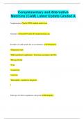 Complementary and Alternative Medicine &lpar;CAM&rpar; Latest Update Graded A