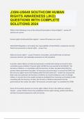 J3SN-US649 SOUTHCOM HUMAN RIGHTS AWARENESS (JKO) QUESTIONS WITH COMPLETE SOLUTIONS