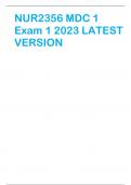 NUR2356 MDC 1  Exam 1 2023 LATEST  VERSION