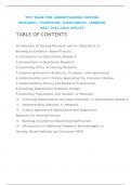 TEST BANK FOR UNDERSTANDING NURSING RESEARCH, 7THEDITION, SUSAN GROVE, JENNIFER  GRAY 2023-2024 UPDATE