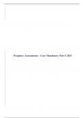 Prophecy Assessments - Core Mandatory Part I 2023