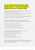 OUTSYSTEMS-90 ASSOCIATE WEB DEVELOPER 11 PRACTICE EXAM |98 QUESTIONS FULLY SOLVED & UPDATED 2024