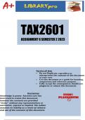 TAX2601 Assignment 6 (COMPLETE QUIZ ANSWERS) Semester 2 2023 - DUE 13 November 2023