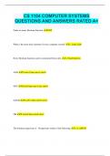 CS 1104 COMPUTER SYSTEMS QUESTIONS AND ANSWERS RATED A&plus;