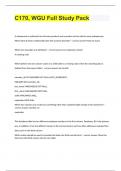 C170&comma; WGU Full Study Pack