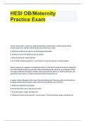 HESI OB/Maternity Practice Exam