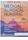 Medical-Surgical Nursing - 10th Edition by Donna D Ignatavicius & M Linda Workman & Cherie Rebar & Nicole M Heimgartner Test Bank