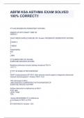 ABFM KSA ASTHMA EXAM SOLVED 100&percnt; CORRECT&excl;&excl;