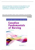 TEST BANK FOR CANADIAN FUNDAMENTAL OF NURSING 6TH EDITION BY POTTER PERRY ALL CHAPTERS COVERED 1-48 GRADED A&plus;