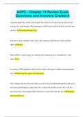 AAPC - Chapter 19 Review Exam Questions and Answers Graded A